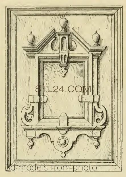 Панели резные (CARVED PANEL_0670 -  | 3D model 3DSMAX / OBJ / STL) 3D модель для ЧПУ станка